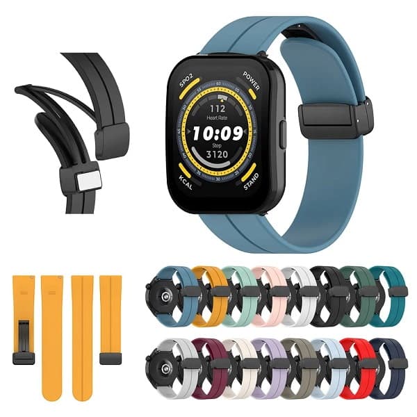بند سیلیکونی ساعت امازفیت بیپ Bip 5 مدل Magnetic Buckle