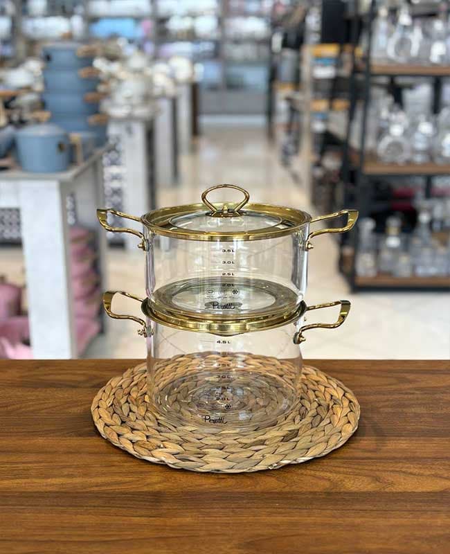 قابلمه پیرکس رنگ طلایی از perotti کد LOGAN-17642 — تصویر ۸