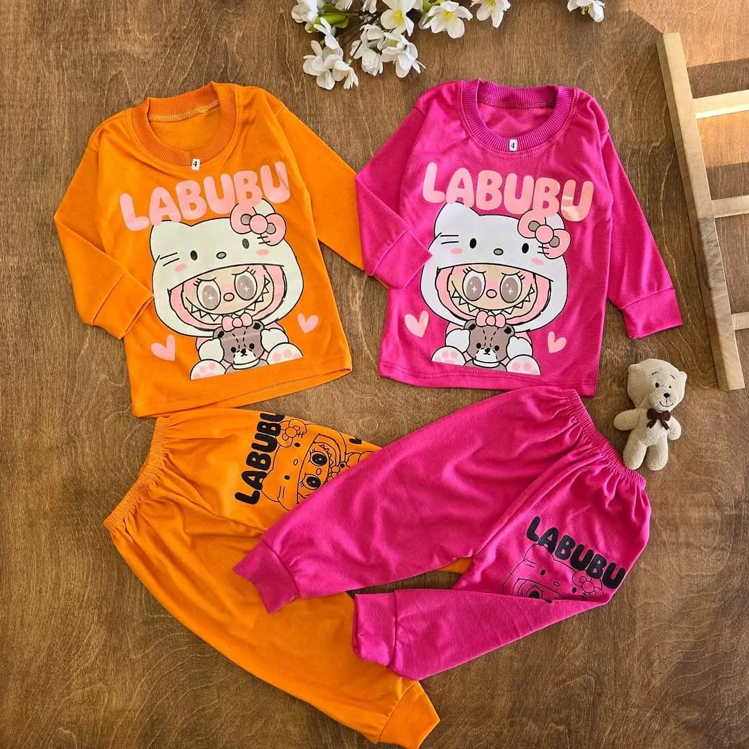 بلوز شلوار لبوبو Labubu سایز 4 تا 6 کد 5654