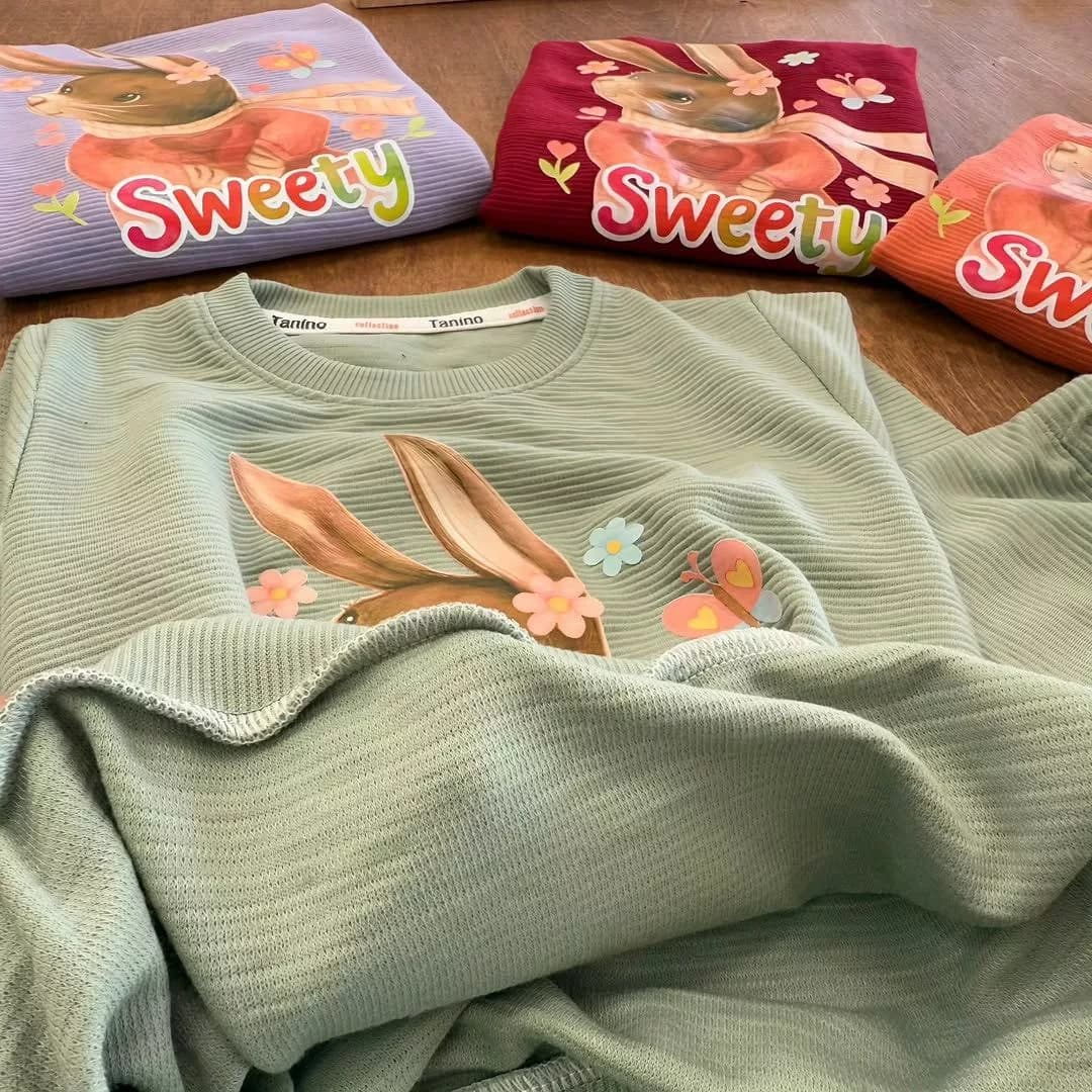 بلوز شلوار خرگوش sweety سایز ۴۵،۵۰ کد ۵۶۲۵ — تصویر ۳