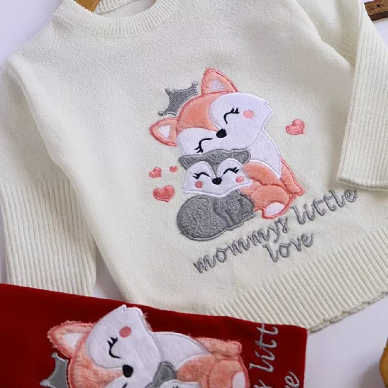 بلوز بافت گپ دو روباه مادر و بچه سایز ۳۰ تا ۵۰ کد ۵۱۰۹ — تصویر ۵