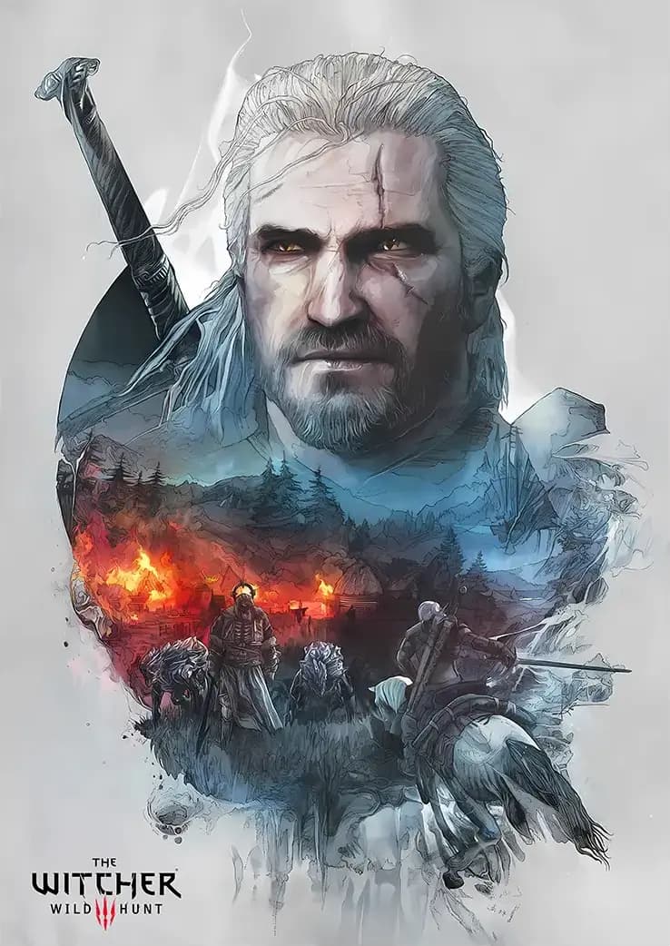 متال پوستر بازی The Witcher کد N209