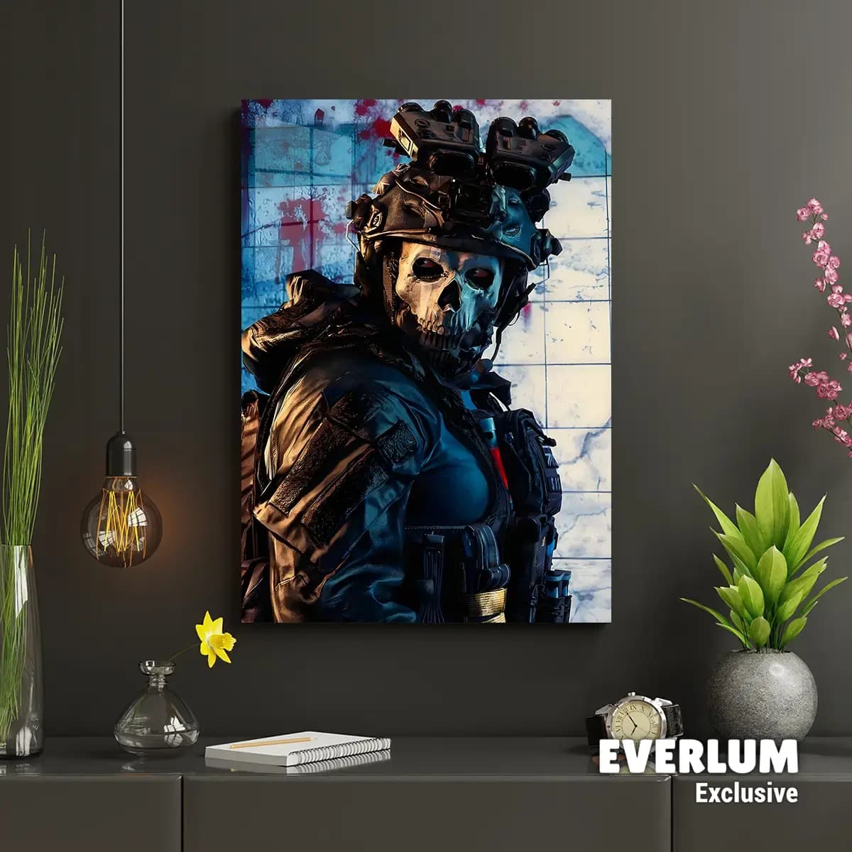 متال پوستر بازی Call Of Duty شخصیت گوست کد N223 — تصویر ۲