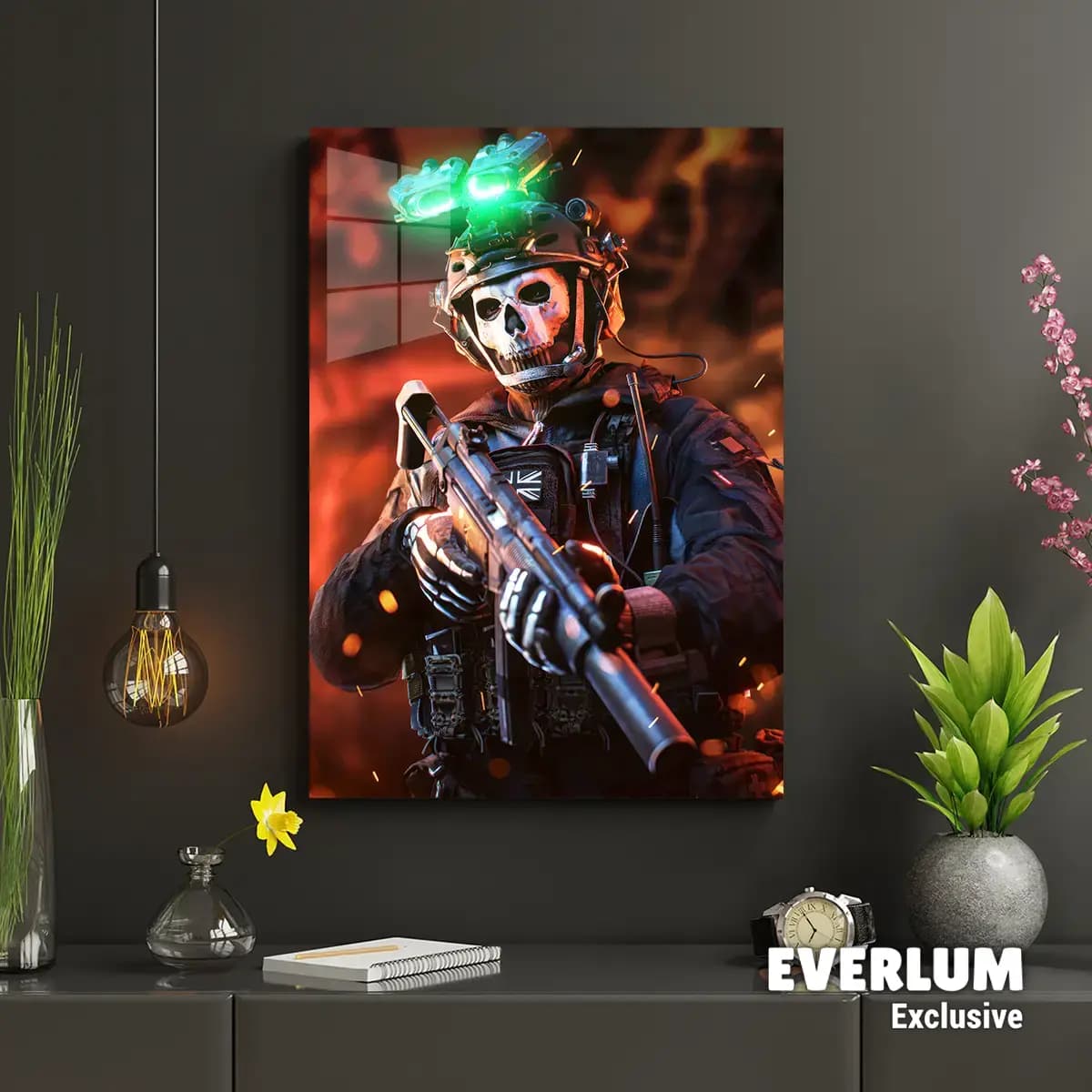 متال پوستر بازی Call Of Duty شخصیت گوست کد N221 — تصویر ۲