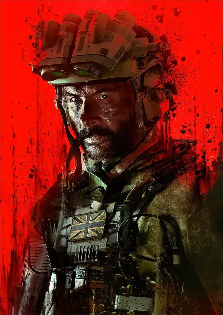 متال پوستر بازی Call Of Duty شخصیت پرایس کد N216