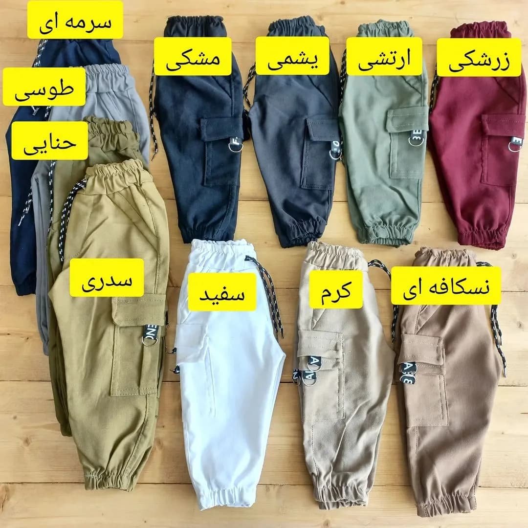 شلوار کتان نقلی کارگو سایز 35،40 کد 2532 — تصویر ۲