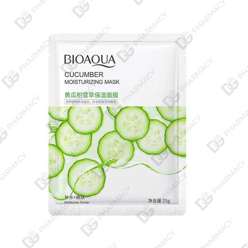 ماسک ورقه ای مرطوب کننده عصاره خیار بیوآکوا|bioaqua cucumber moisturizing mask