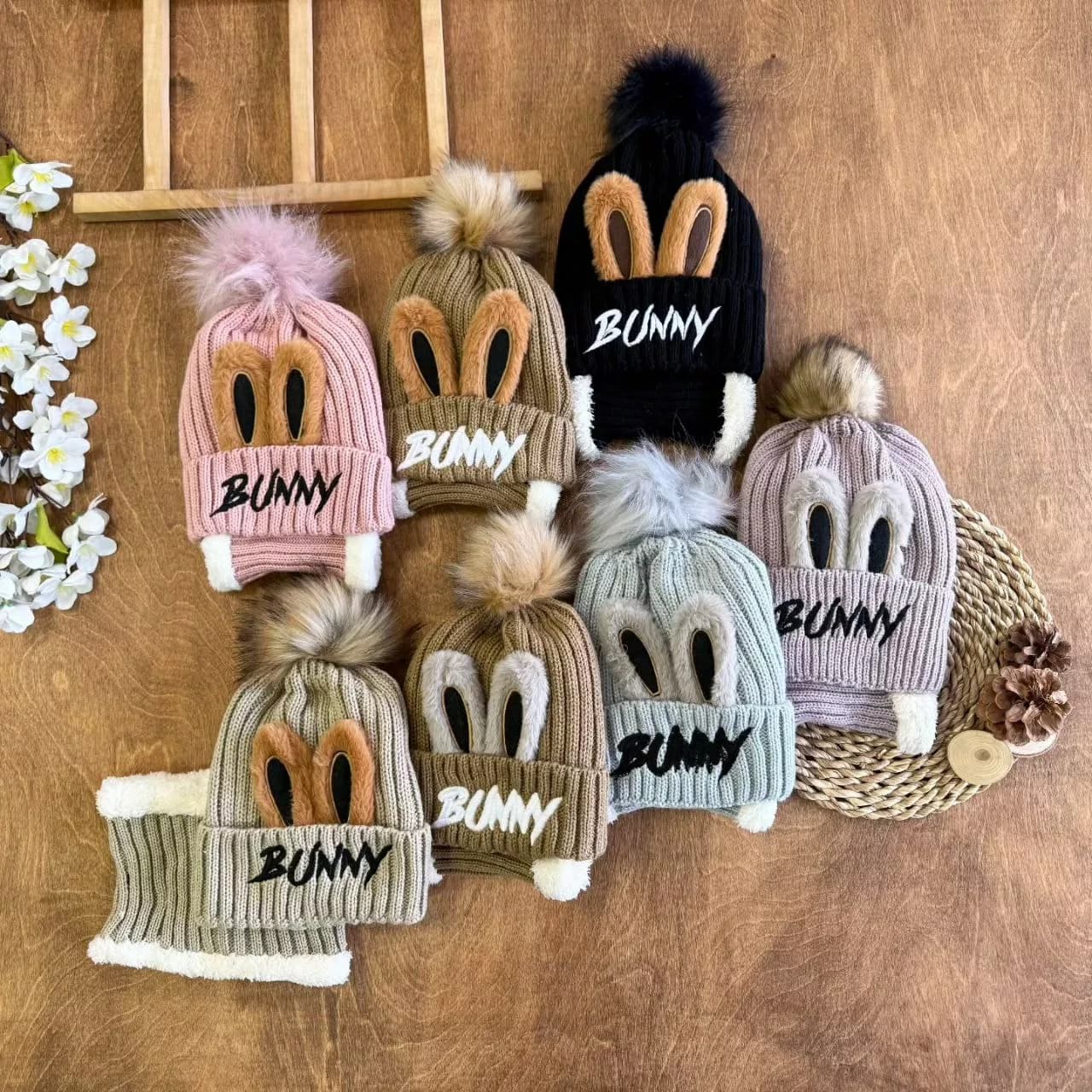 کلاه و شال گردنی خرگوش Bunny کد ۵۴۷۷
