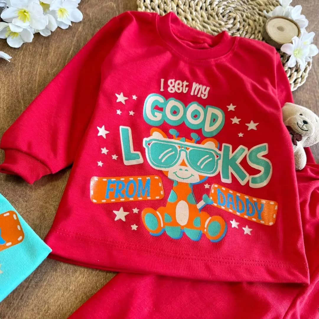 بلوز شلوار زرافه عینکی good looks (پررنگ) سایز ۴ تا ۶ کد ۵۴۶۳ — تصویر ۲