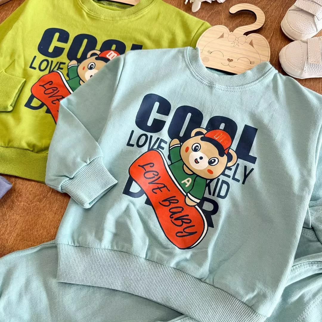 بلوز شلوار خرس و اسکیت cool سایز ۳۵ تا ۵۵ کد ۵۴۴۳ — تصویر ۲