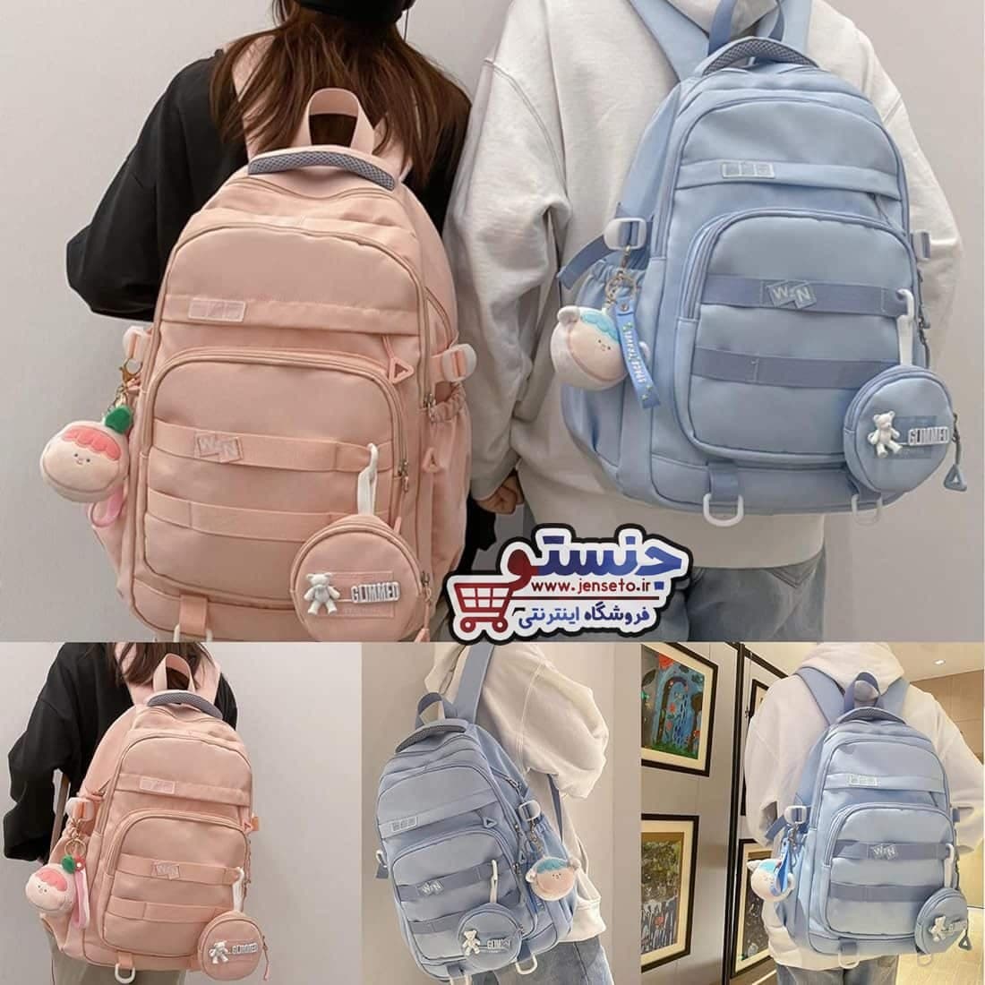 کوله پشتی فانتزی آویز جیب گرد خارجی وارداتی (کیف مدرسه دخترانه و پسرانه) BEAR کد 2388 — تصویر ۳