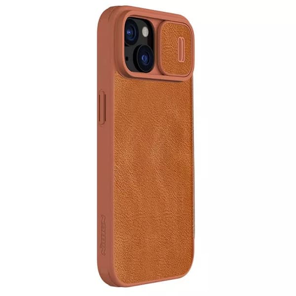 کیف چرمی گوشی اپل ایفون 15 مدل نیلکین Qin Pro — تصویر ۳