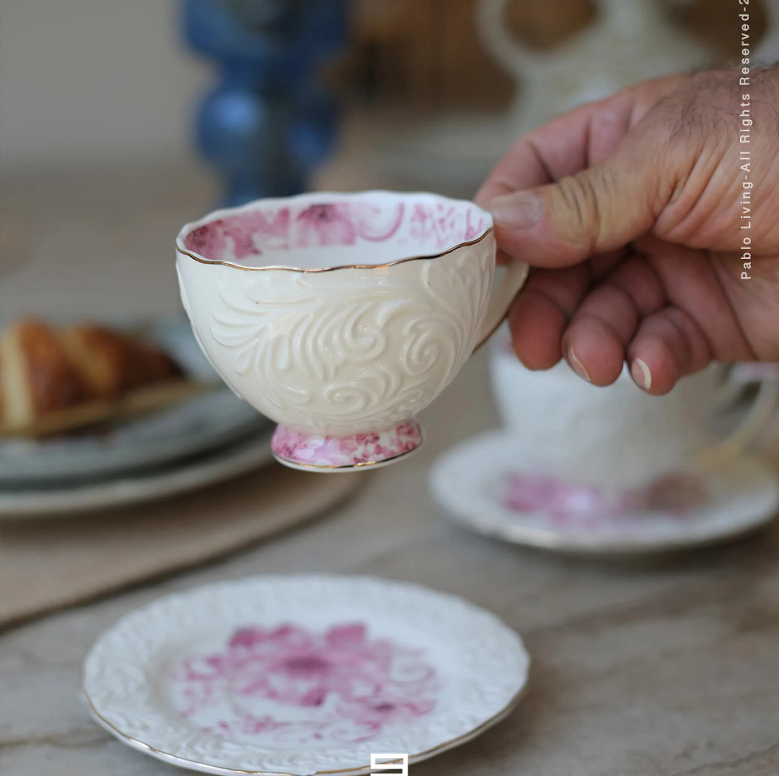 سرویس چای خوری 12 پارچه 6 نفره شاهین مدل dantella f — تصویر ۵