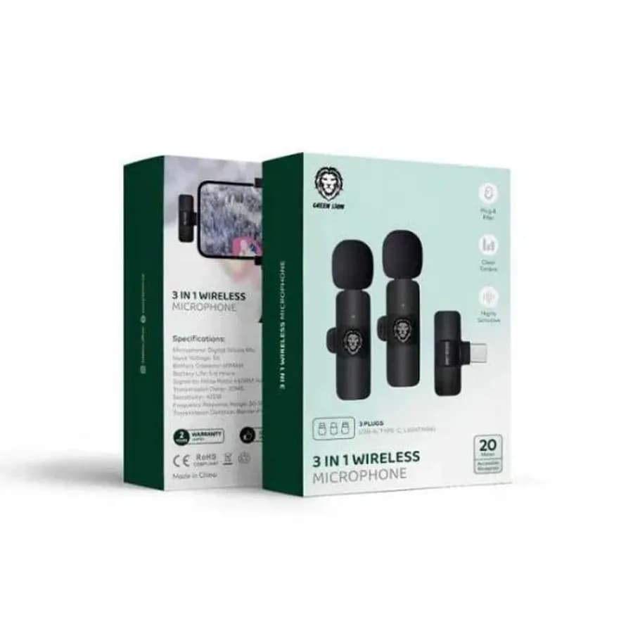 میکروفن یقه‌ای Green Lion مدل GN3WIRMICPBK — تصویر ۳