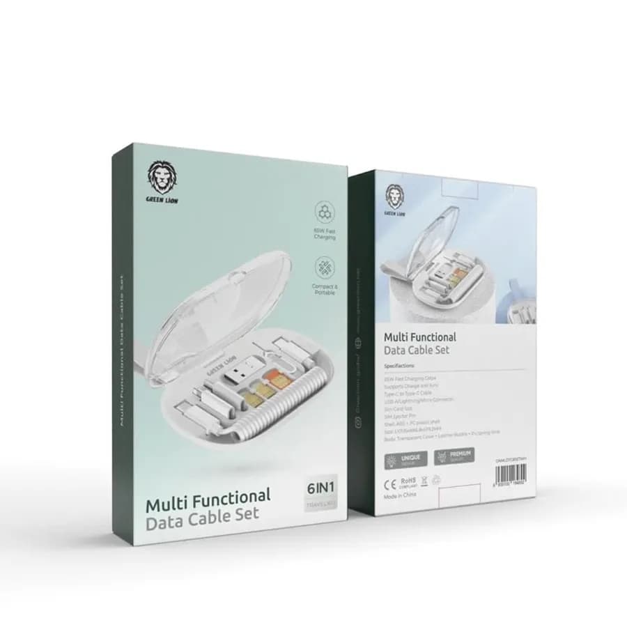 مجموعه لوازم جانبی کابل داده 6 در 1 گرین لاین — تصویر ۲