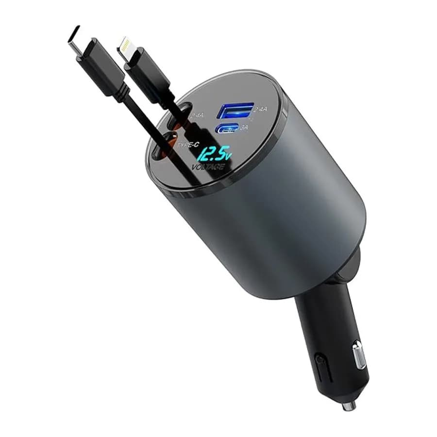 شارژر فندکی گرین لاین مدل Green Lion 4 In 1 Car Charger — تصویر ۳