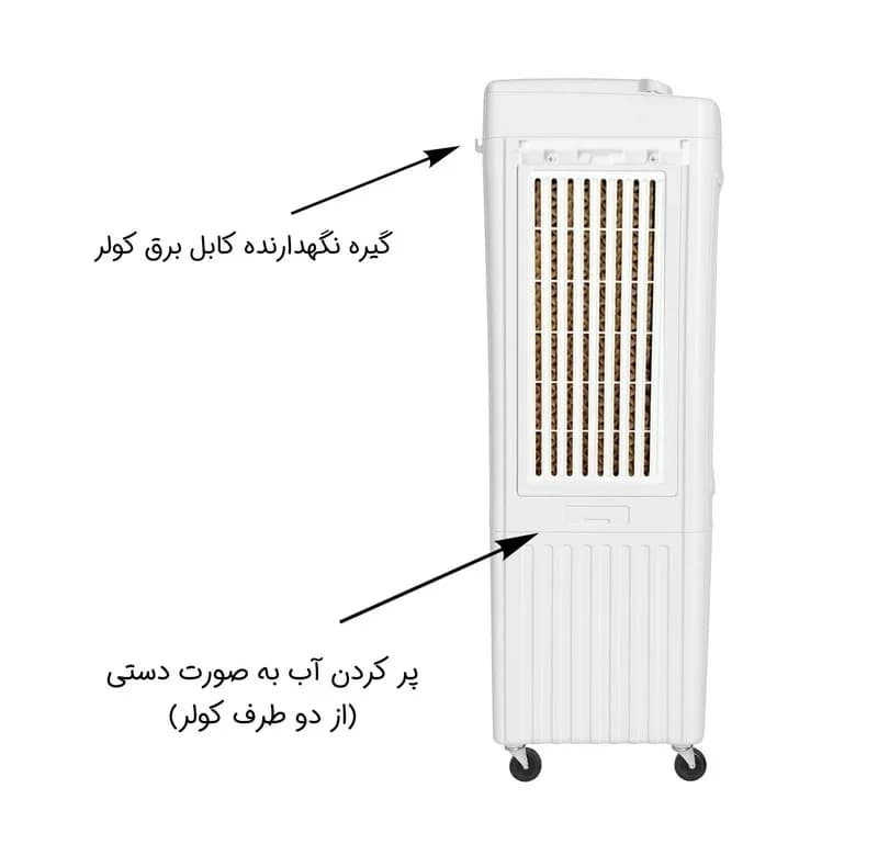 کولر آبی سلولزی 2800 بروات مدل کنترل دار — تصویر ۷