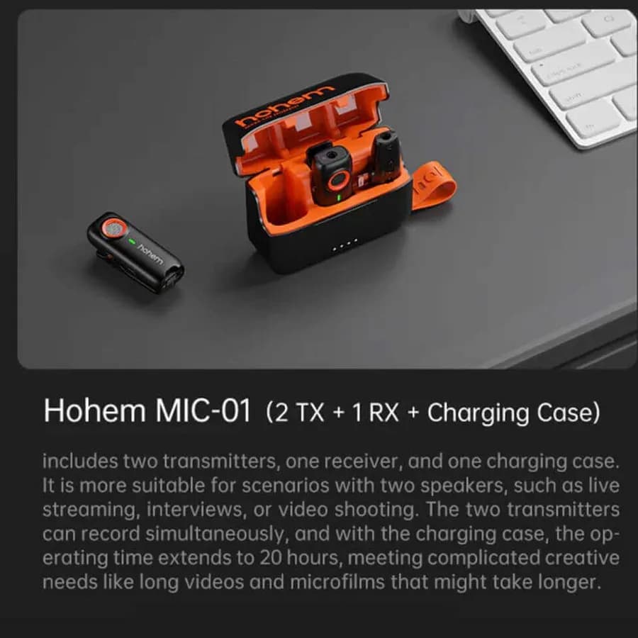 میکروفون بلوتوثی بیسیم Hohem MIC-01 — تصویر ۶