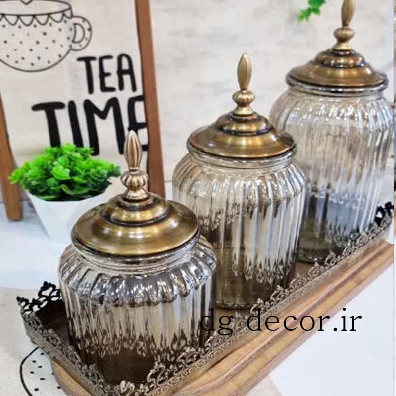 پاسماوری سه بانکه سینی دار برنزی