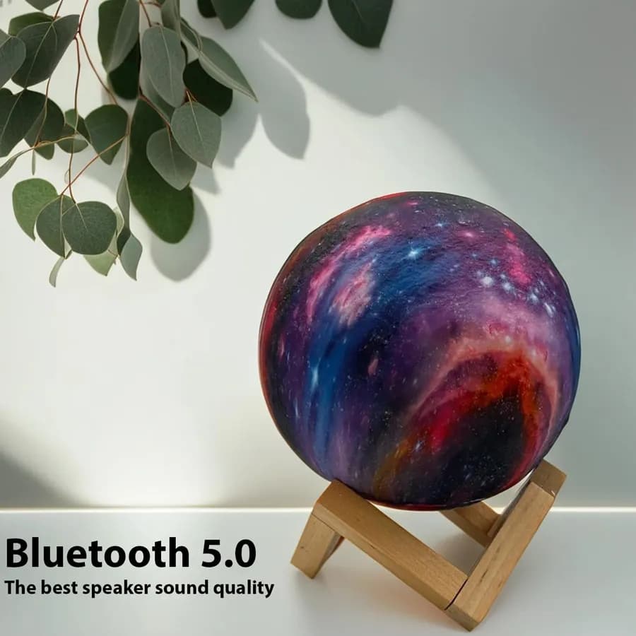 اسپیکر بلوتوثی ماه معلق RGB — تصویر ۷