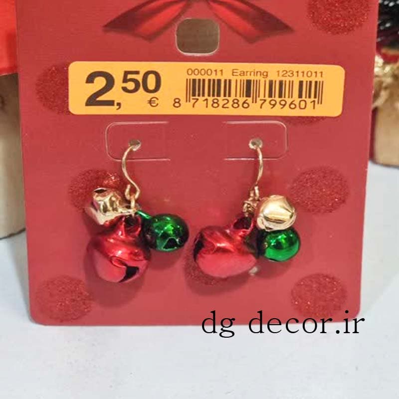 گوشواره گوی کریسمسی وارداتی