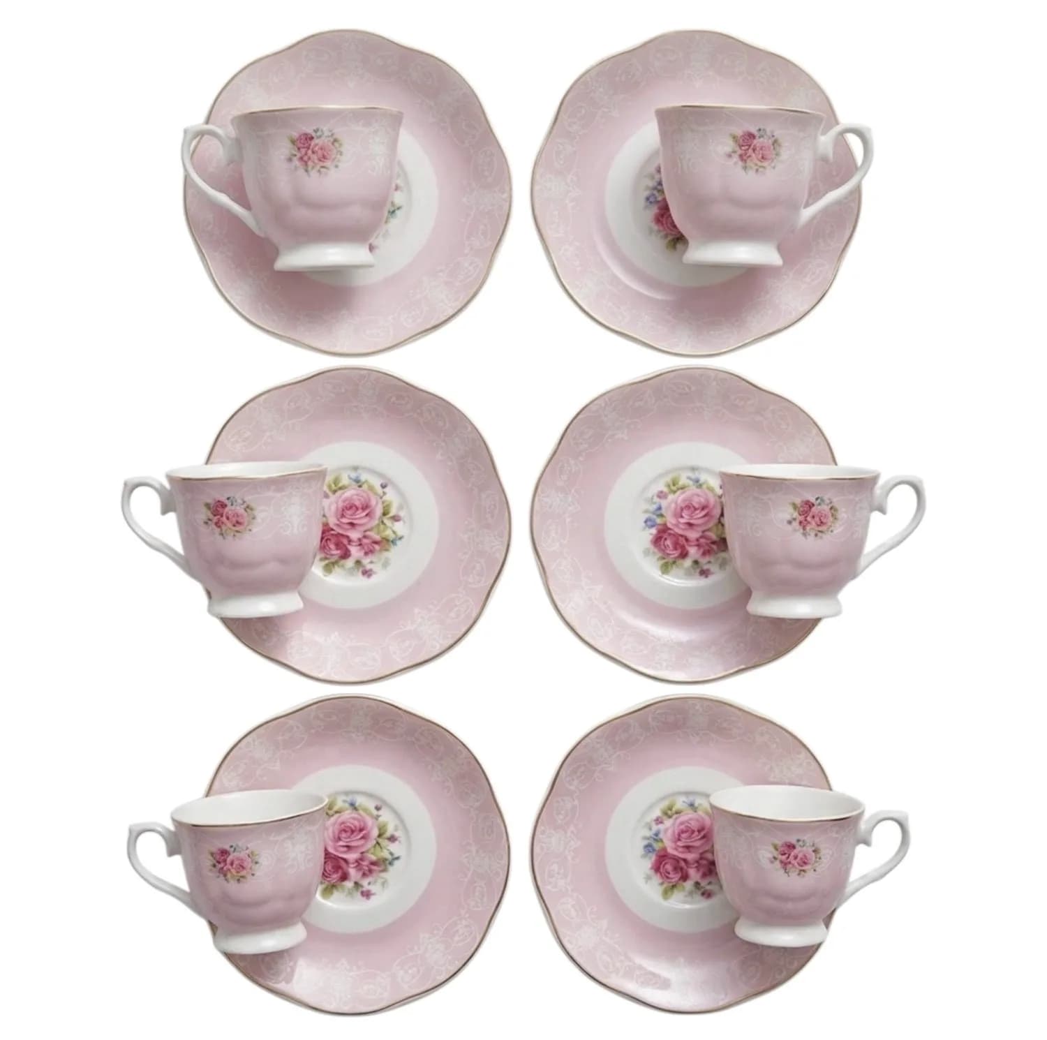 سرویس قهوه خوری 12 پارچه 6 نفره کاراجا مدل Rose
