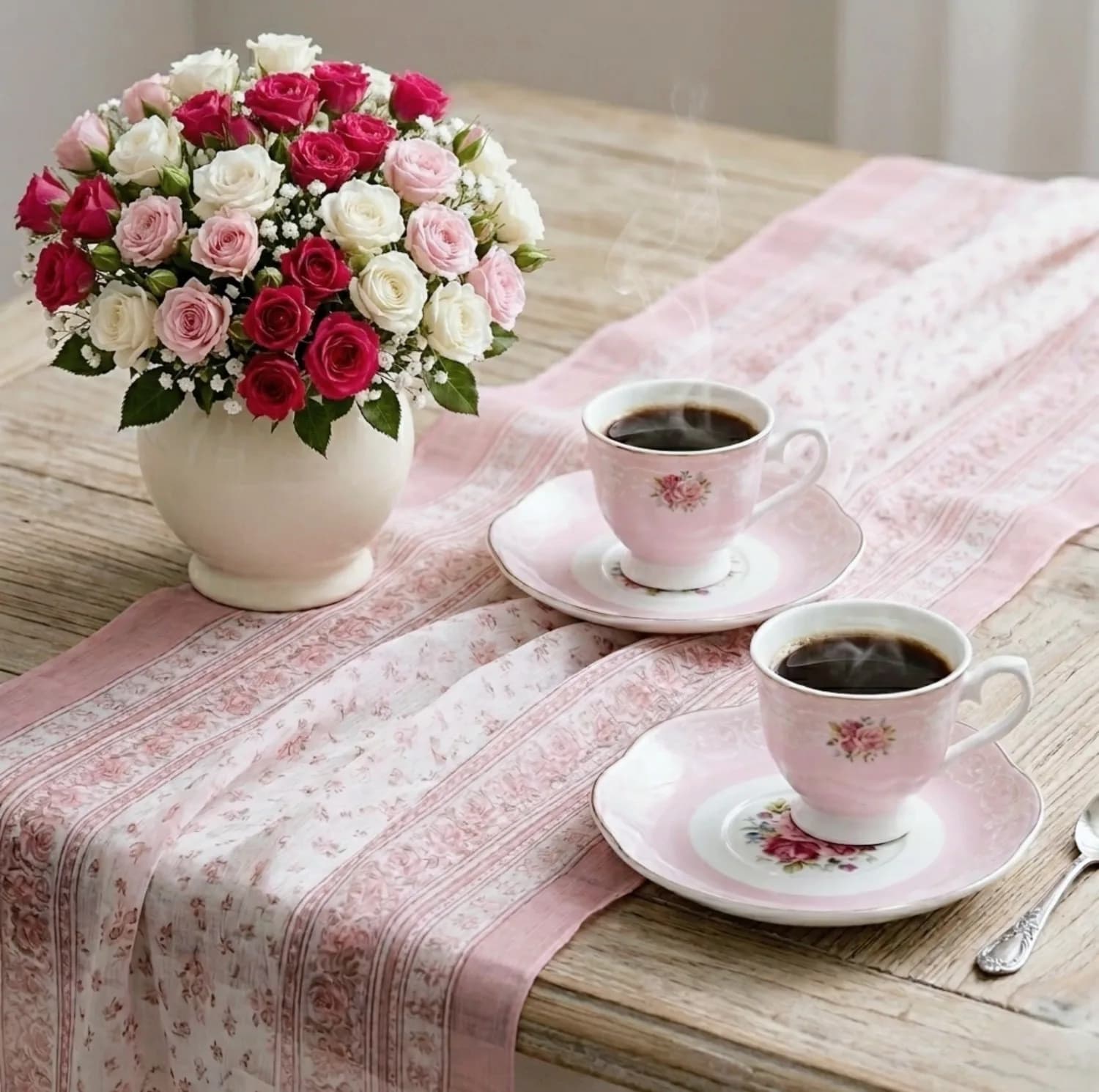 سرویس قهوه خوری 12 پارچه 6 نفره کاراجا مدل Rose — تصویر ۲