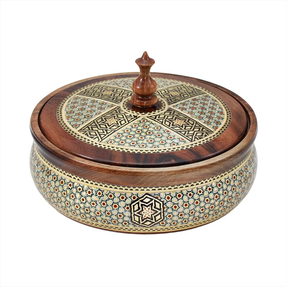 قندان چوبی 16 خاتم 0025