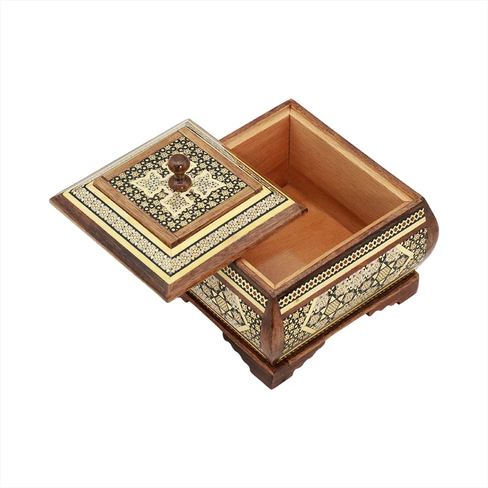 شکلات خوری چوبی 4 گوش 12 خاتم 2019 — تصویر ۲