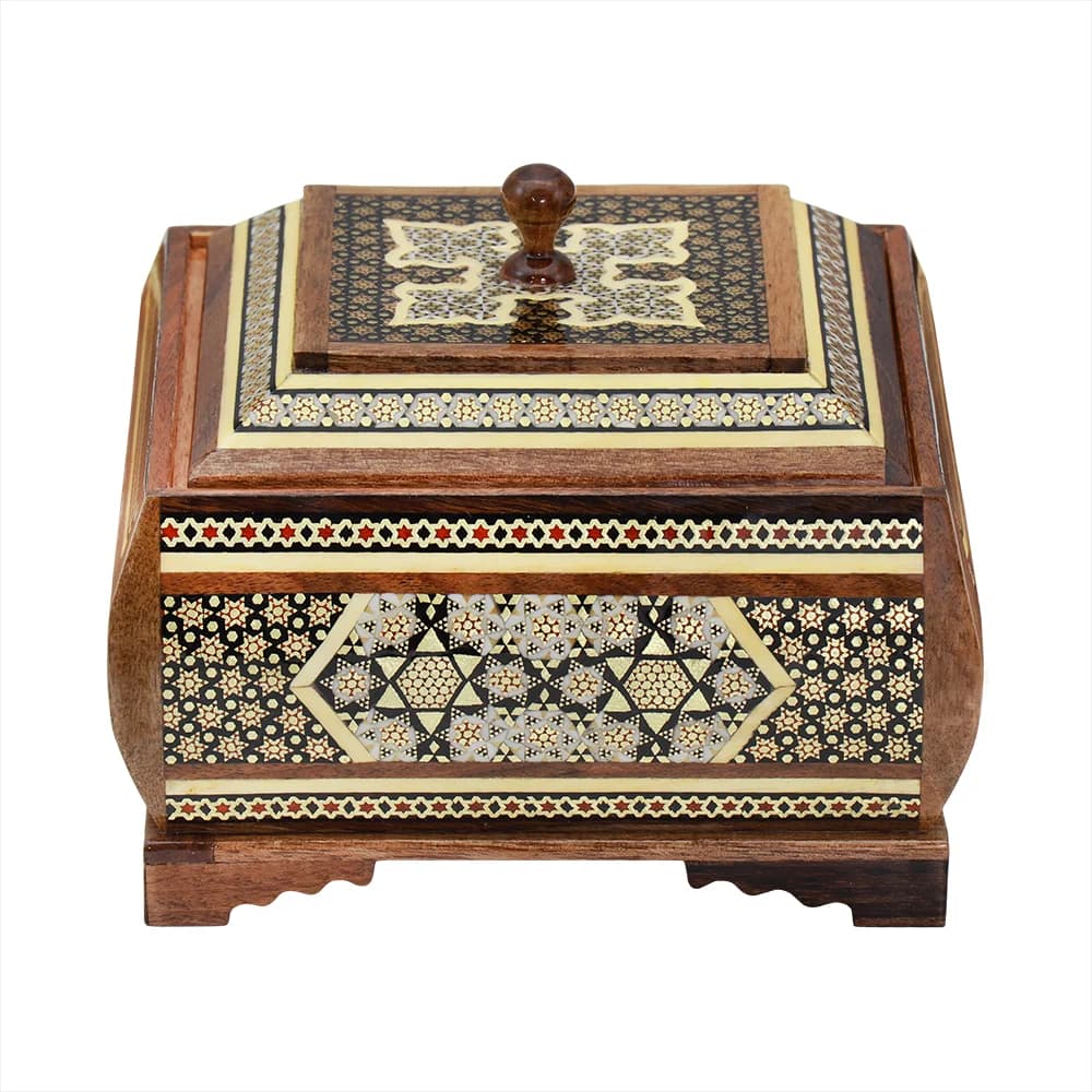 شکلات خوری چوبی 4 گوش 15 خاتم 2019