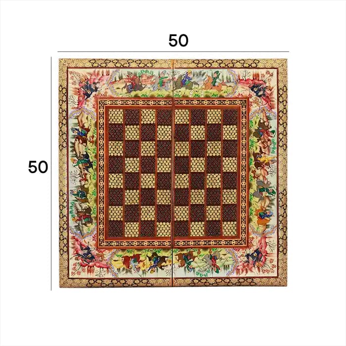 تخته نرد – شطرنج 50 خاتم نقاشی 0400 — تصویر ۵