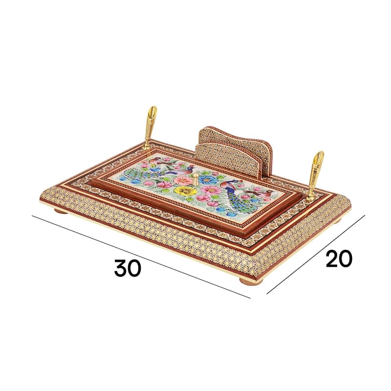 جاقلمی درب دار 20*30 خاتم نقاشی 0221 — تصویر ۴