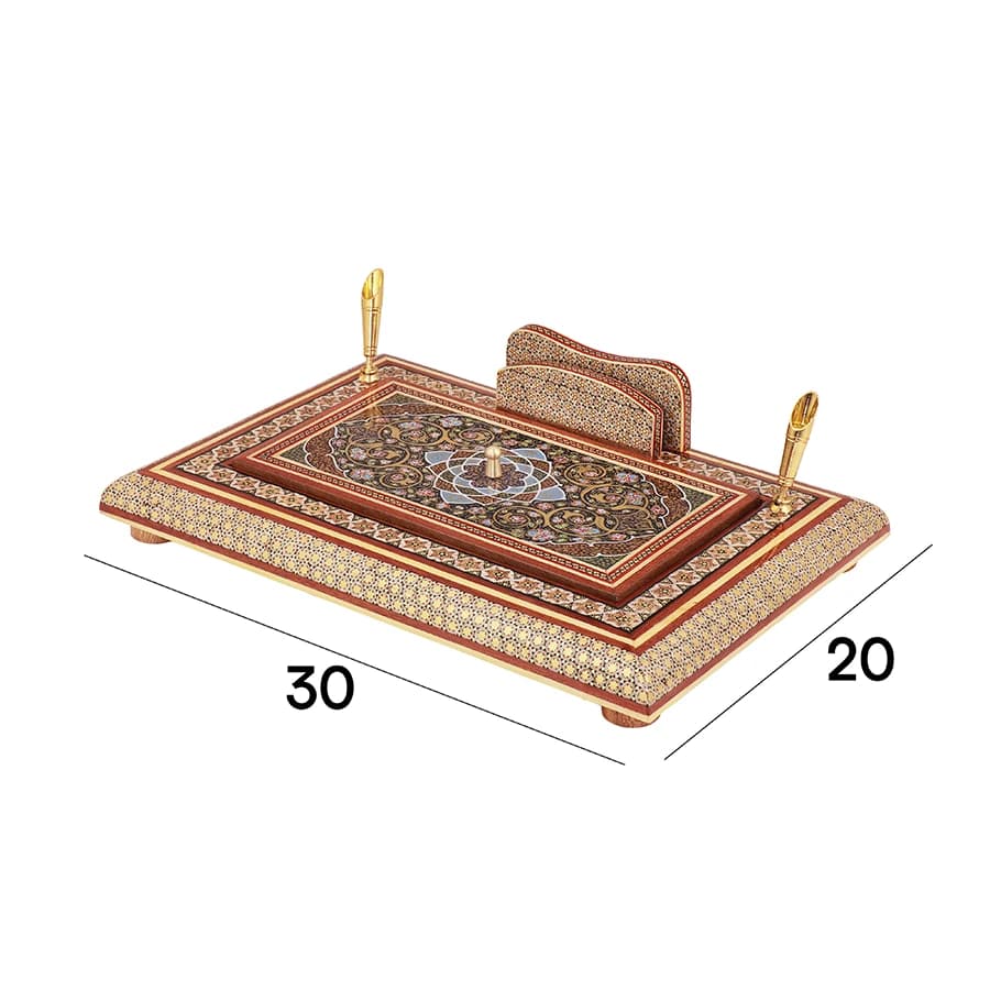 جاقلمی درب دار 20*30 خاتم نقاشی 01214 — تصویر ۴