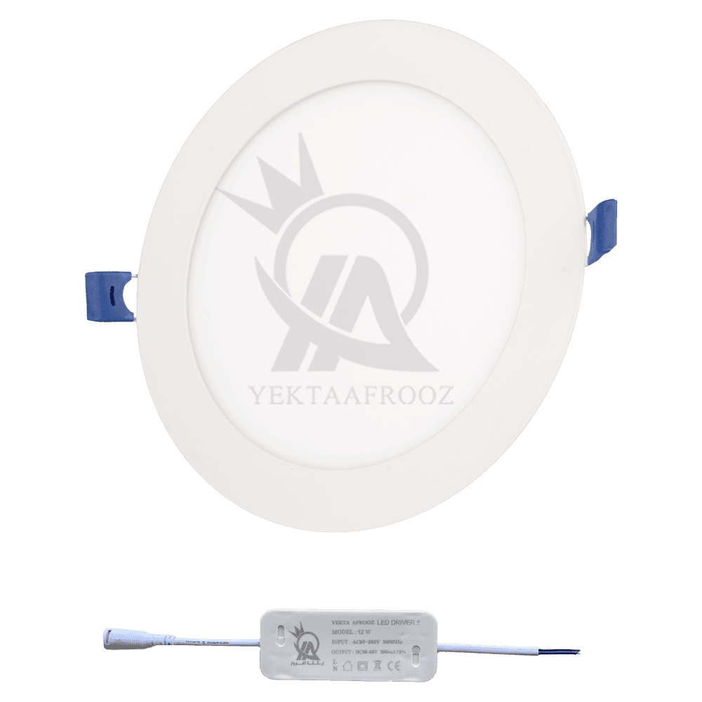 پنل 24 وات LED دایره توکار سری گیرین یکتا افروز