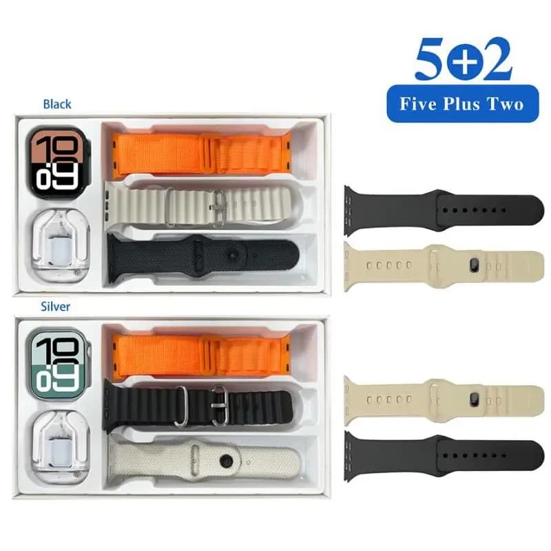 ساعت هوشمند و ایرپاد ویسمی WISME-X26 با 5 مدل بند و قابلیت اتصال به گوشی — تصویر ۳