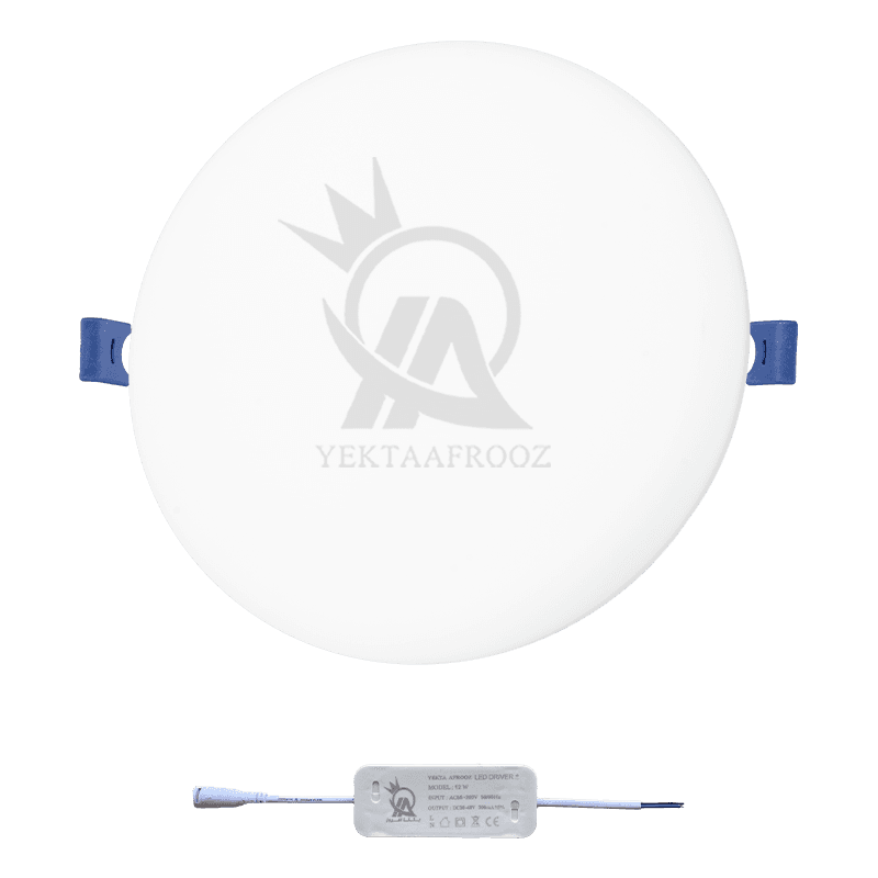 پنل24 وات LED توکار سری گیرین تمام نور فنر متغیر دایره یکتا افروز
