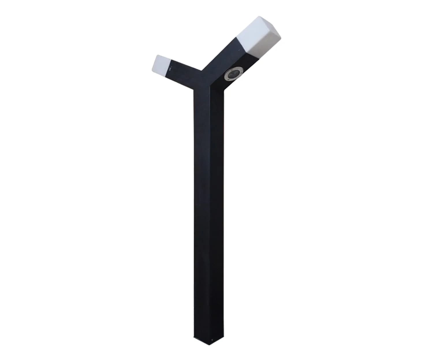 چراغ (3W*2) کد 249 پارکی مربع دو شعله دفنی دار زمرد نور