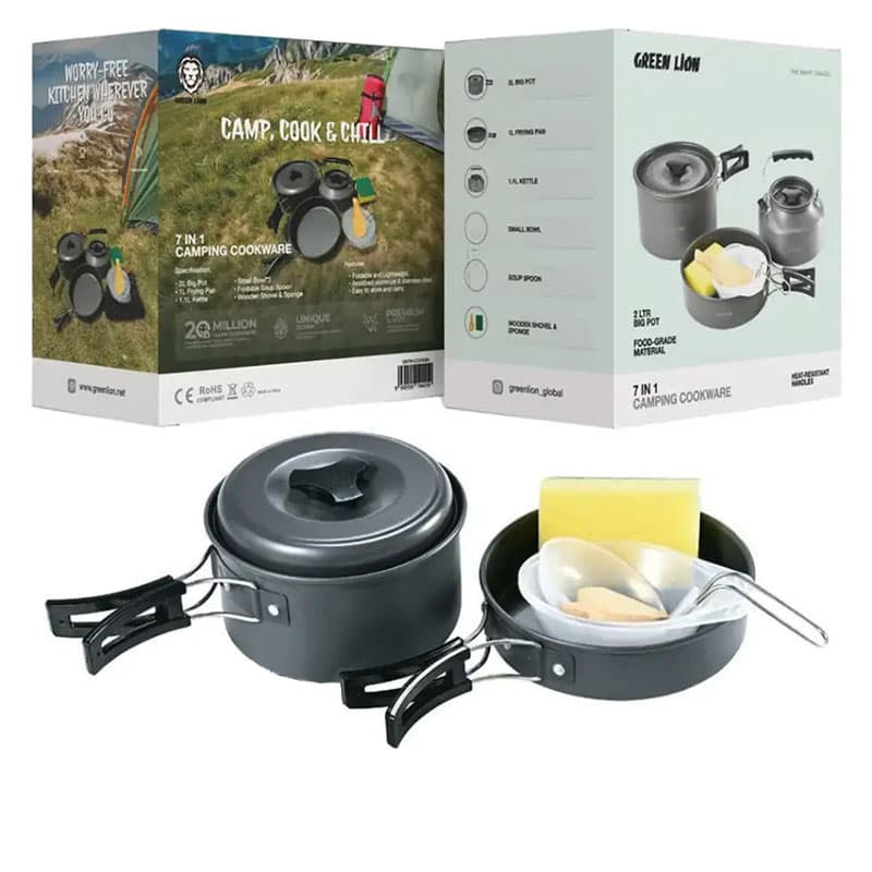 ست 7پارچه کمپینگ Green Lion 7 IN 1 Camping Cookware