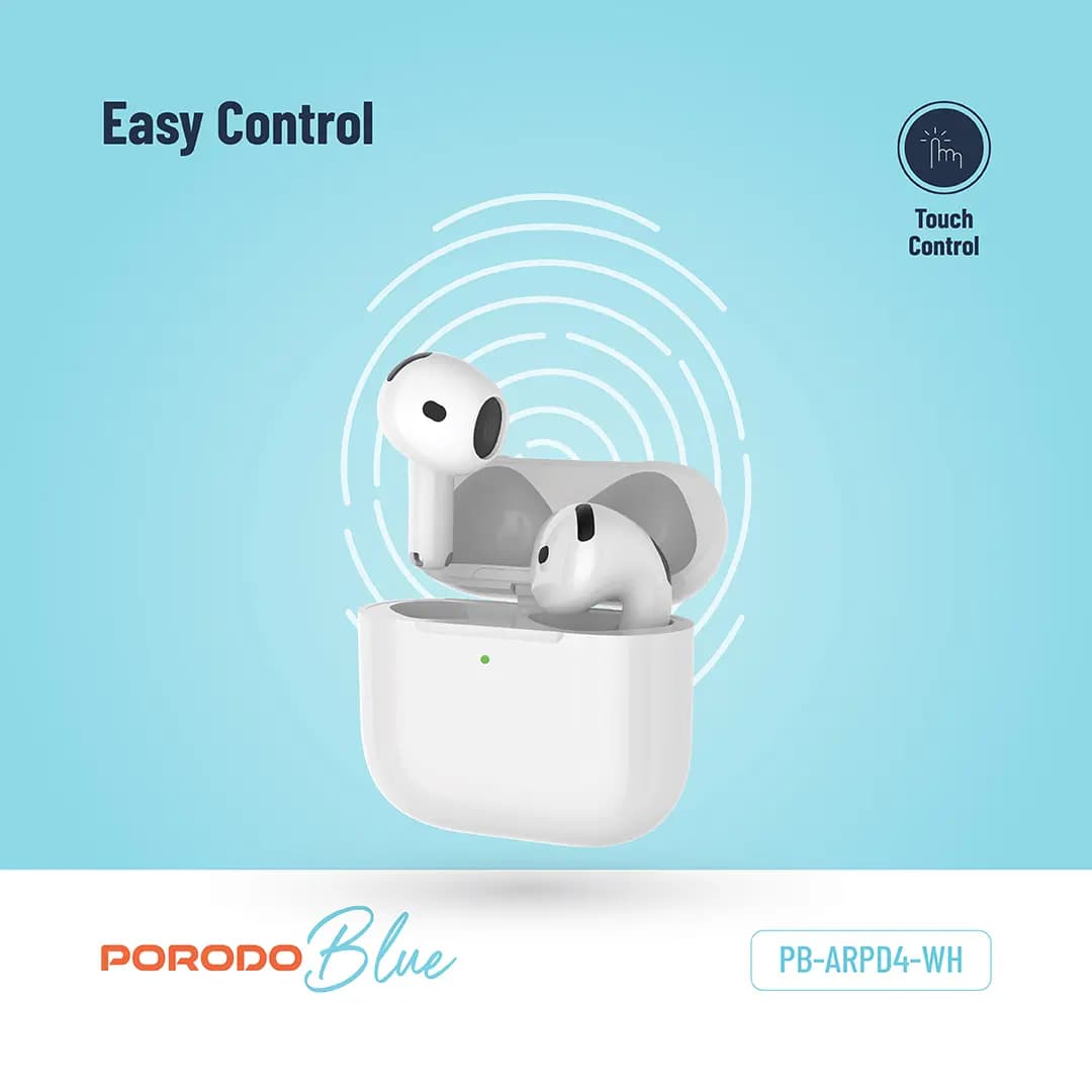 هدفون بلوتوث پرودو Porodo blue Earbuds 4 ENC — تصویر ۳