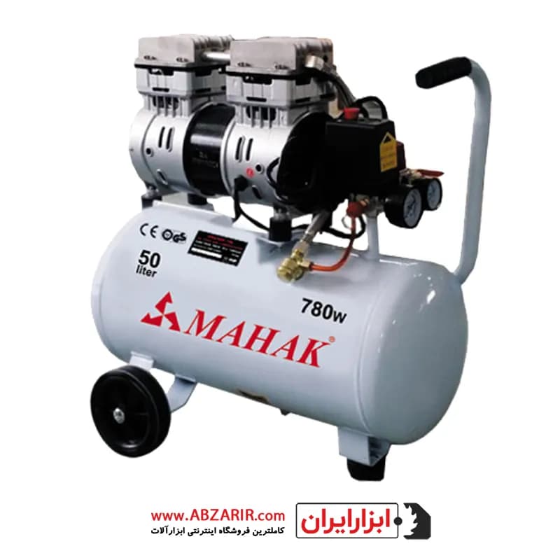 کمپرسور 50 لیتری بی صدا بدون روغن محک مدل HSU750-50L — تصویر ۲