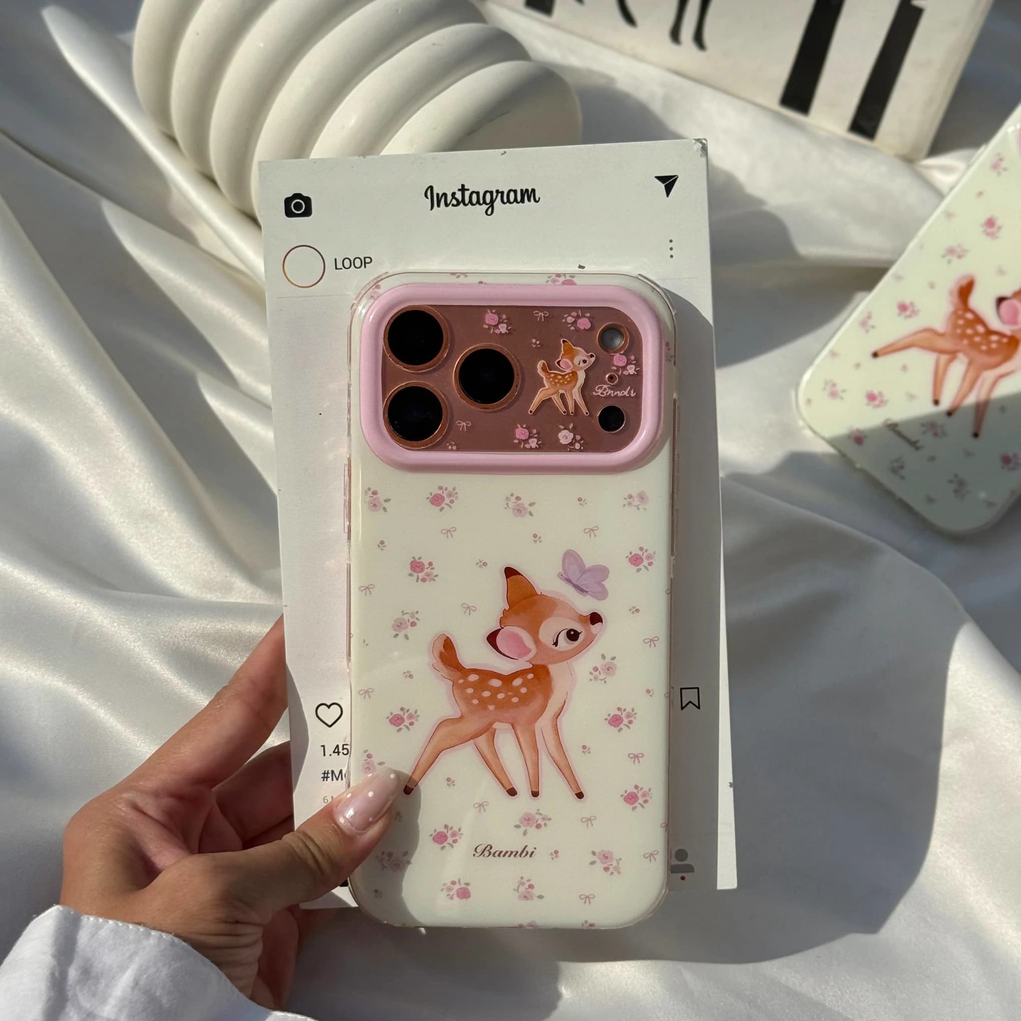 قاب گوشی آهو بامبی گلدار (Imd Bambi Floral)