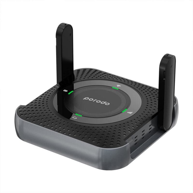 مودم و روتر سیم کارتی قابل حمل دو آنتن Porodo 4G/LTE portable router — تصویر ۳