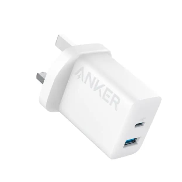 آداپتور شارژر 2پورت 1پورت PD بهمراه کابل دو سرAnker B2348 20w IQ type c-گارانتی — تصویر ۲