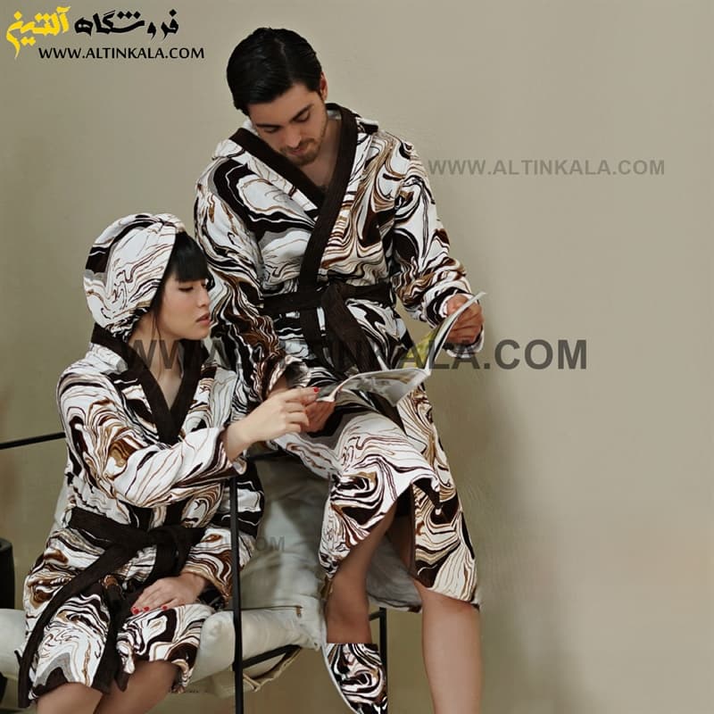 حوله تنپوش پودایران طرح پروا قهوه ای سایز 125 — تصویر ۳