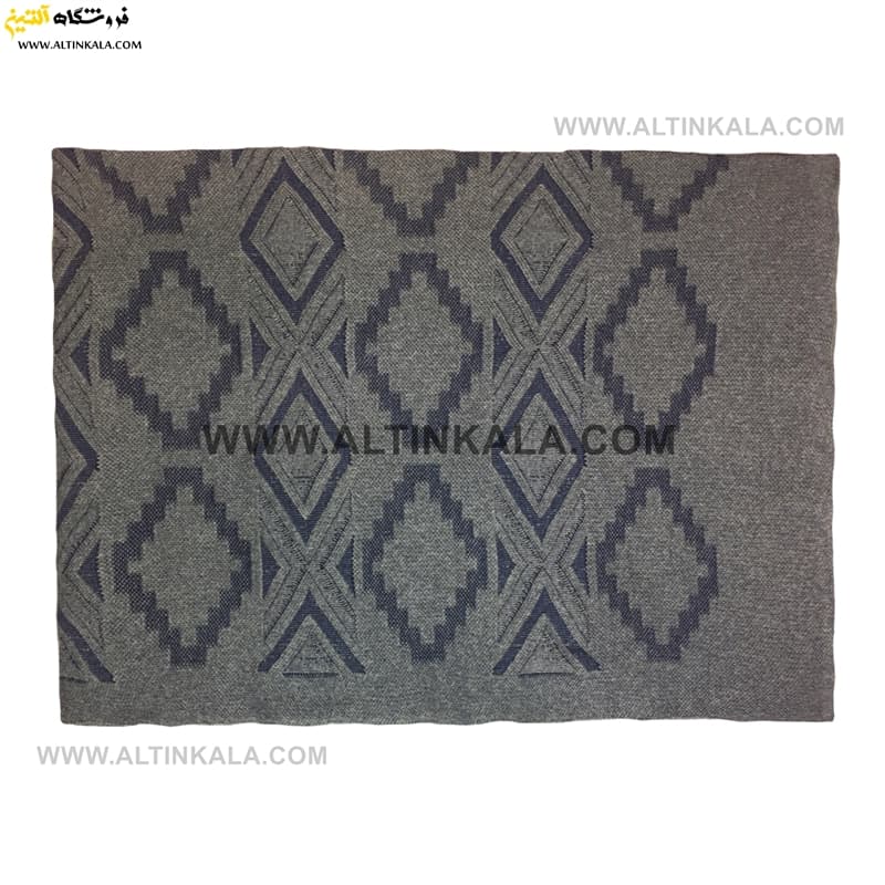 شال مبل بافت (رومبلی) سوپر (تراکم بالا) طرح پانچو سایز 150×200 طوسی — تصویر ۸