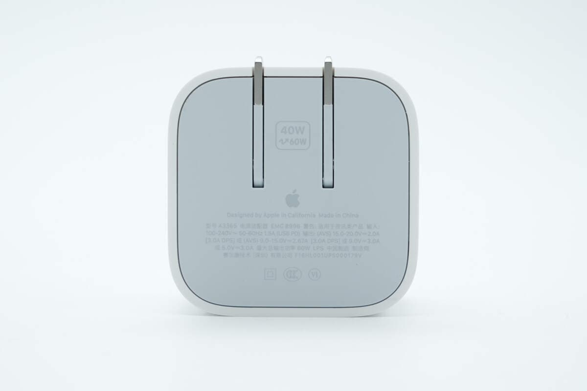 آداپتور ۴۰ وات اپل Apple 40W USB-C Power Adapter اصلی | شارژر اورجینال USB-C PD — تصویر ۳
