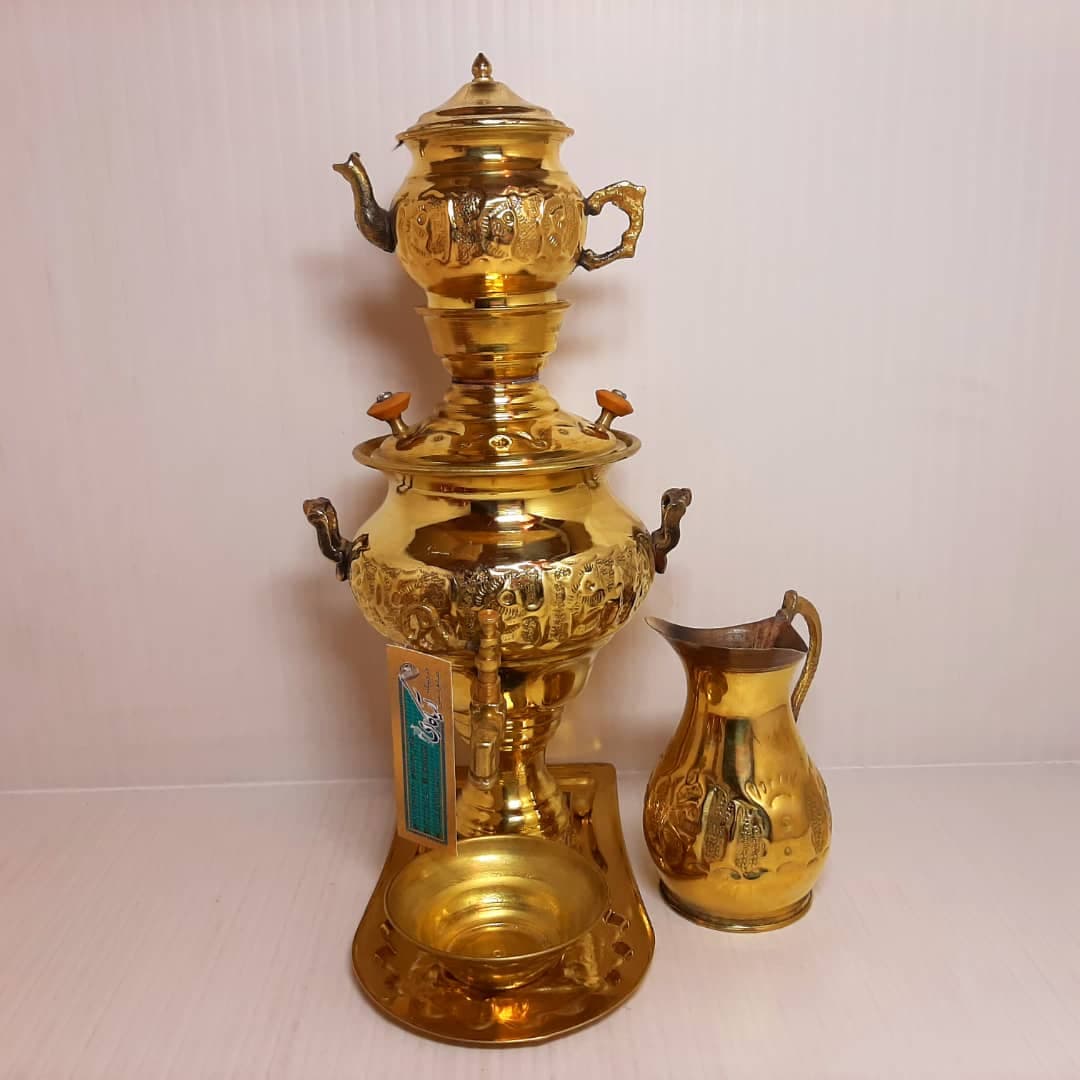 سماور نوزادی برنجی 32سانت
