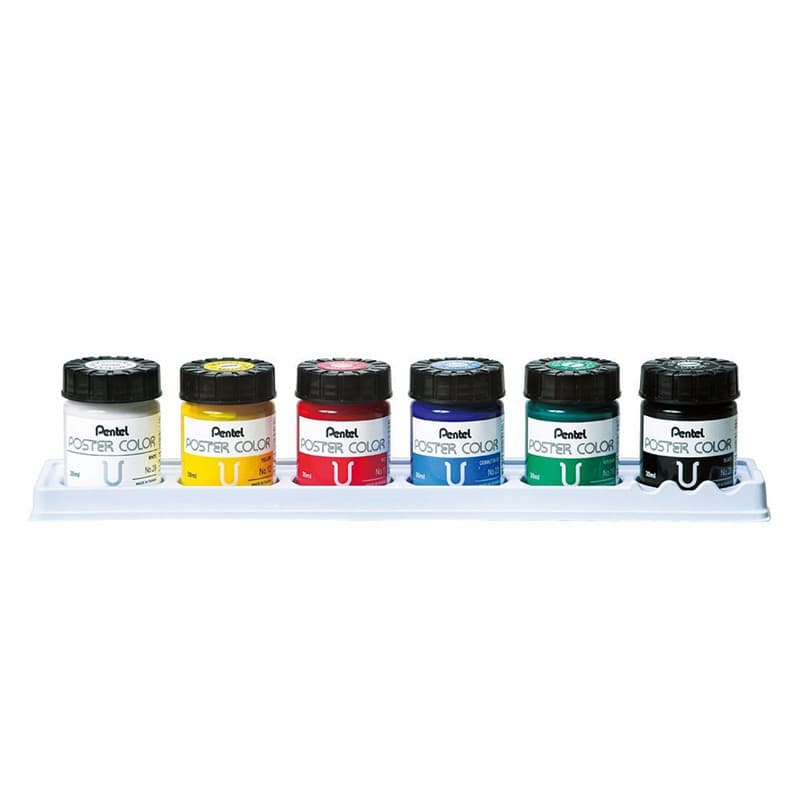 گواش 6 رنگ پنتل pentel — تصویر ۲