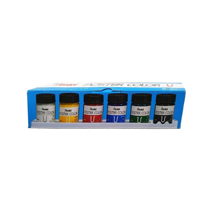 گواش 6 رنگ پنتل pentel — تصویر ۳