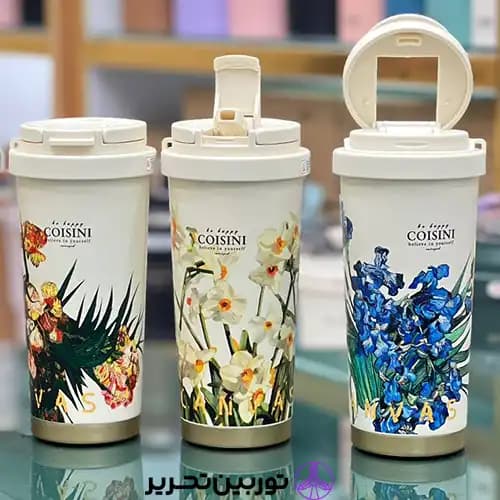 تراول ماگ طرح گل COISINI – طرح گل زرد — تصویر ۴